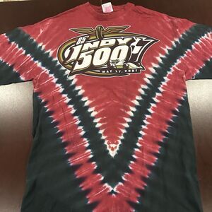 Vintage Indy Drag Racing Liquid Blue T-Shirt 2XL Tie-Dye 2001 85th Indy 500